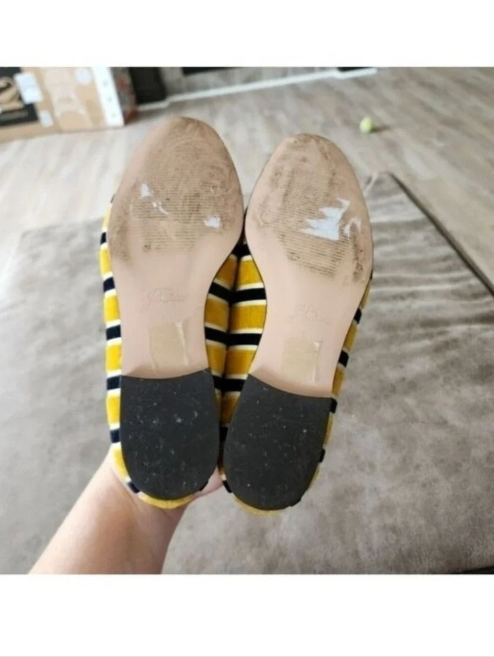 J. Crew Cecile Slippers In Striped Velvet Size 6